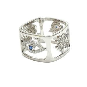 Lucky Charm Dice Ring for Her Color Silver size 7